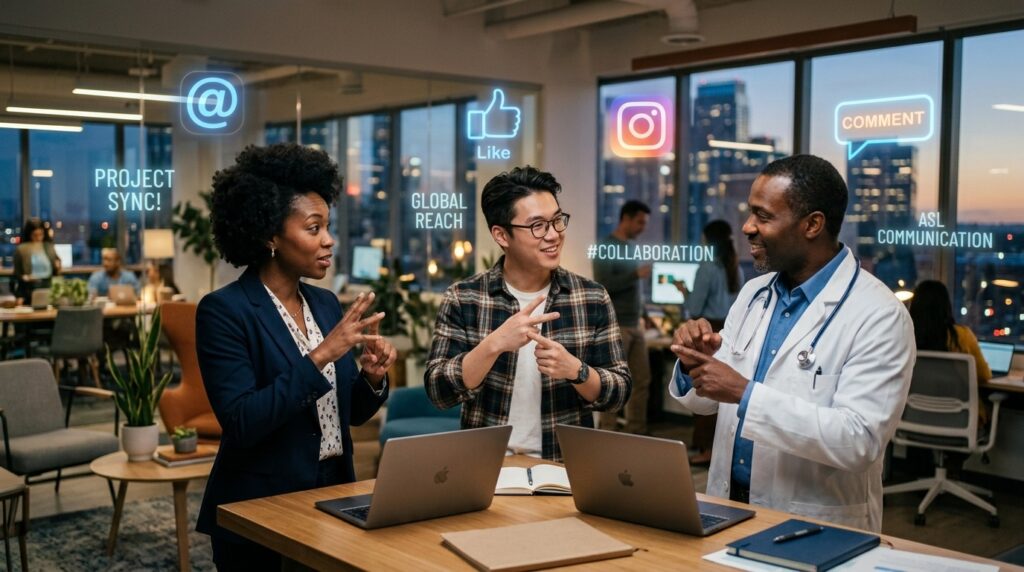 Chat, Social Media, Professional Fields
