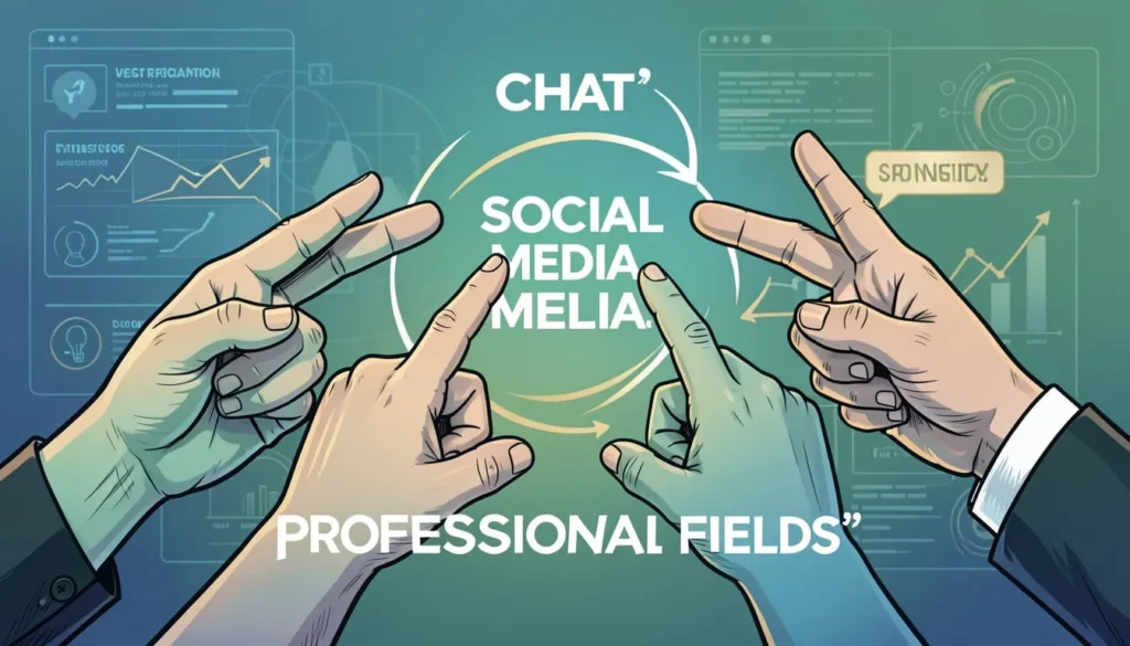 Chat, Social Media, Professional Fields