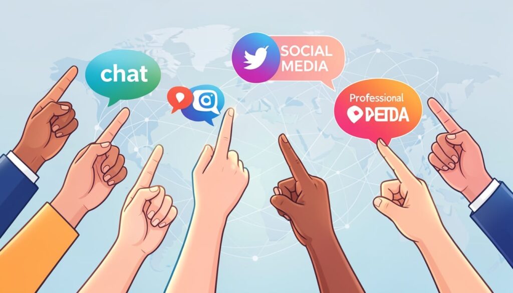 Chat, Social Media, Professional Fields