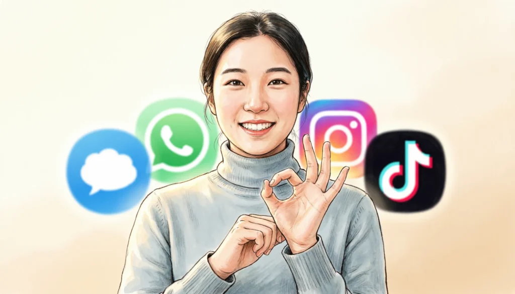 Chat, WhatsApp, Instagram, TikTok