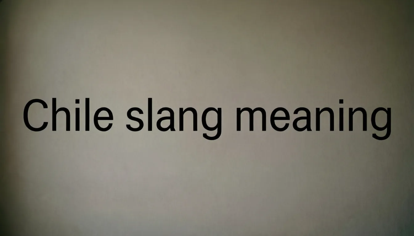 Chile slang meaning
