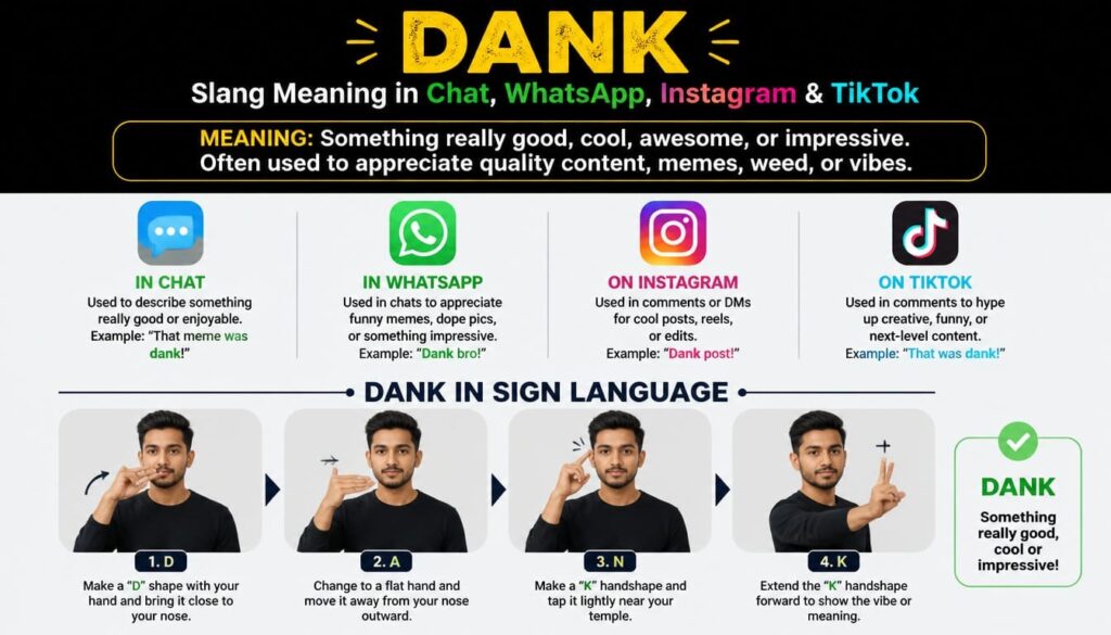 Dank Slang Meaning in Chat, WhatsApp, Instagram, and TikTok
