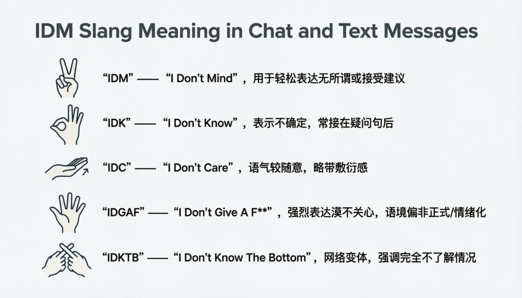 IDM Slang Meaning in Chat and Text Messages