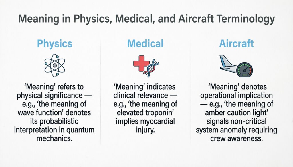 Meaning in Physics, Medical, and Aircraft Terminology