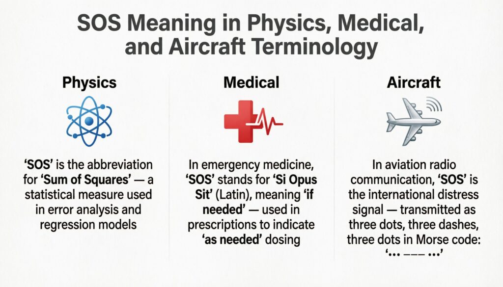 SOS Meaning in Physics, Medical, and Aircraft Terminology