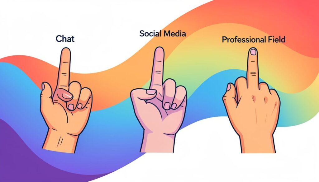Usage in Different Contexts (Chat, Social Media, Professional Fields)