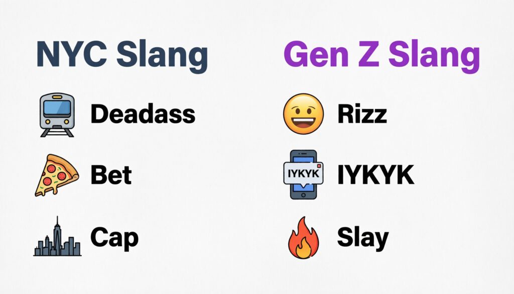 NYC Slang vs. Gen Z Slang