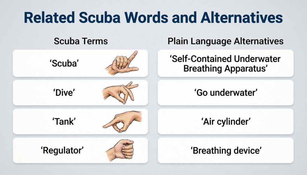 Related Scuba Words and Alternatives