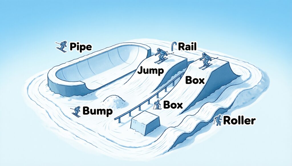 Skiing Slang for Terrain Parks