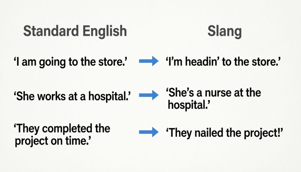 Work Meaning in Standard English vs. Slang