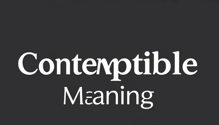 Contemptible Meaning