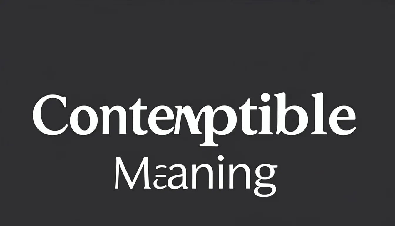 Contemptible Meaning