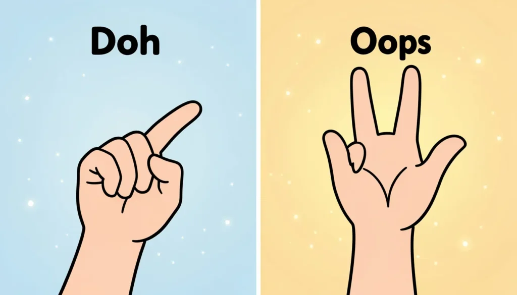 “Doh” vs. “Oops”