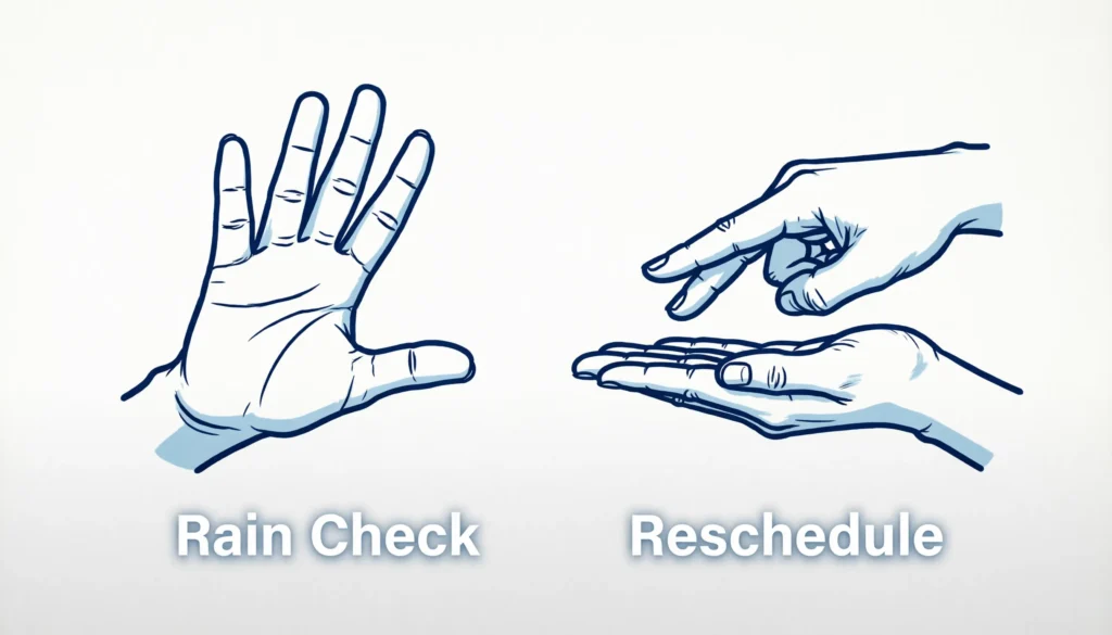 Rain Check vs. Reschedule